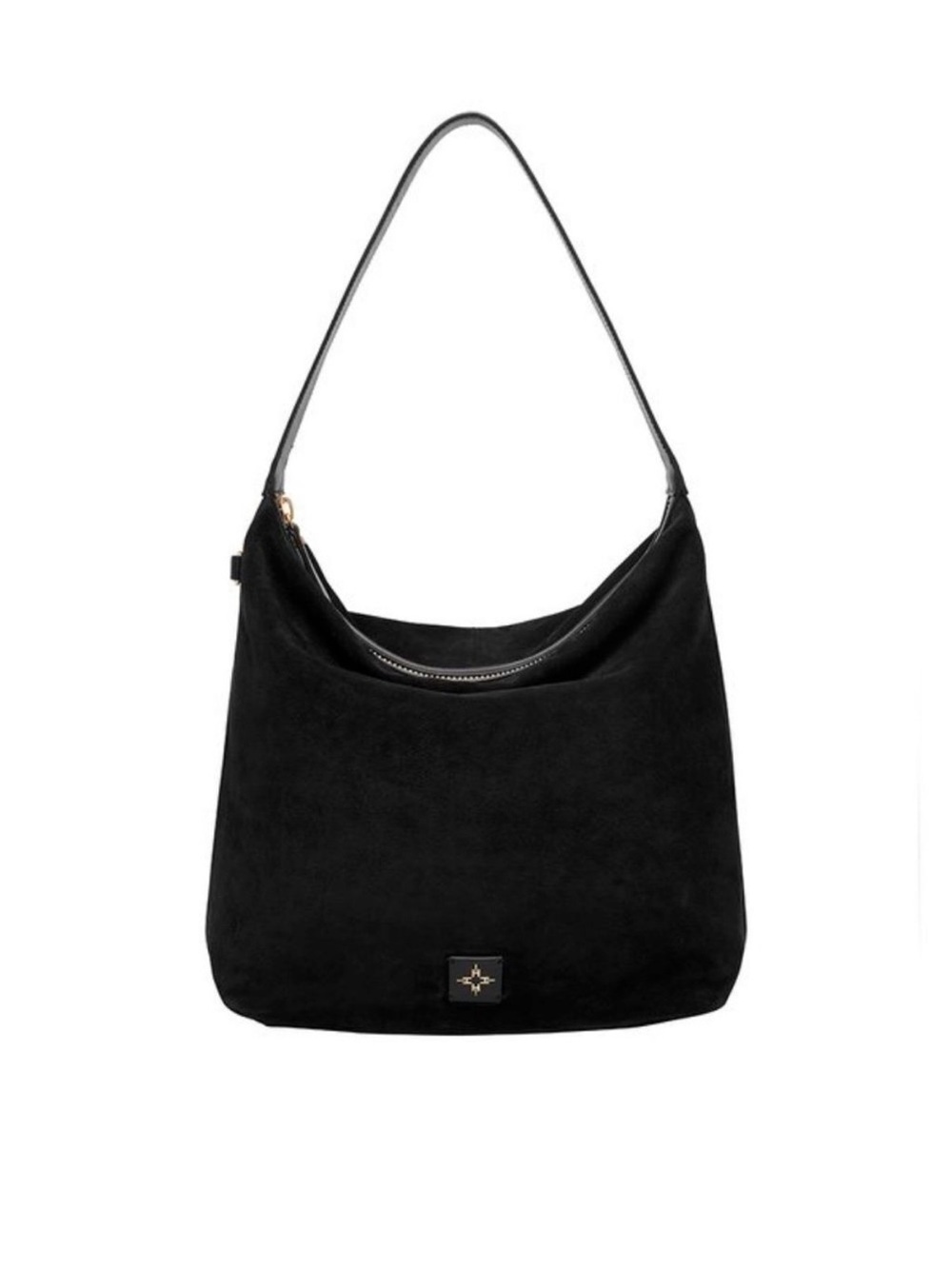 India Hicks Black Suede Shoulder Bag
